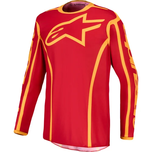 Dres FLUID APEX V2, ALPINESTARS (červená/zlatá, veľkosť XL)