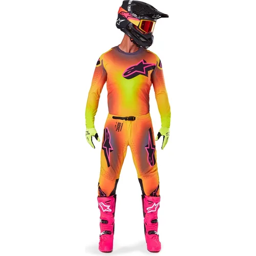 Nohavice SUPERTECH LIPAN (žltá/ružová, veľkosť 38) /ALPINESTARS/ - obr. 2