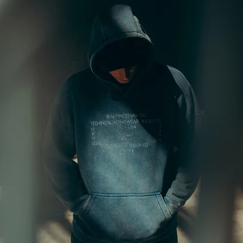 Mikina infinite washed oversized hoodie (vypraná modrá, veľkosť L) /ALPINESTARS/ - obr. 14