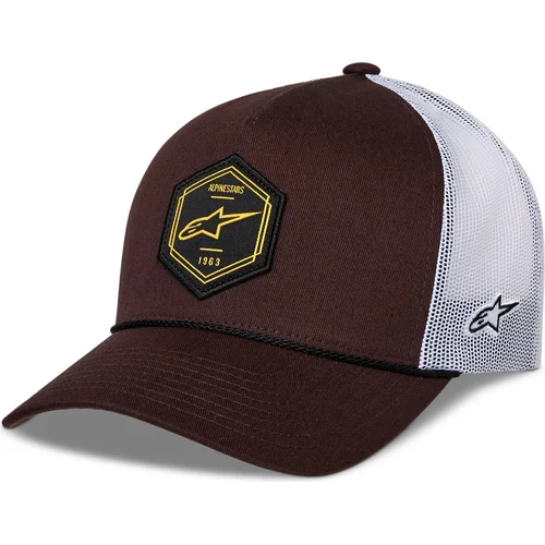Šiltovka HEXEON TRUCKER, ALPINESTARS (hnedá/biela)