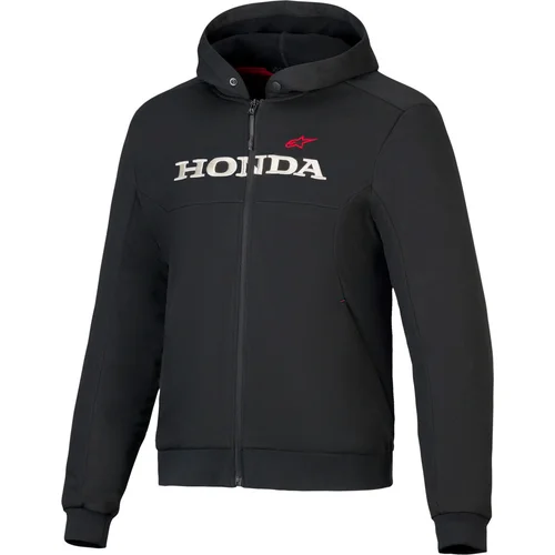 Bunda CHROME V3 SPORT HOODIE HONDA kolekcia ALPINESTARS 4200825-10-L (čierna/krémová/červená, veľkosť L)
