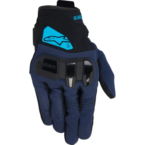 Rukavice CHROME V2 ALPINESTARS 3560925-7198-XXL (čierna/modrá/svetlomodrá, veľkosť 2XL)
