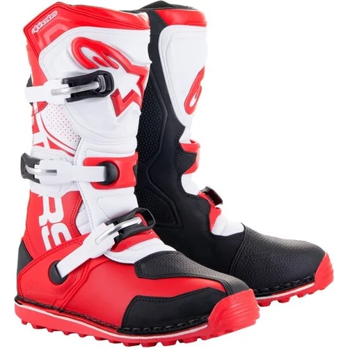 Topánky TECH TRIAL ALPINESTARS 2004017-3016-7 (biela/červená fluo/čierna, veľkosť 40,5)
