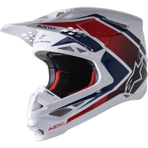 Prilba supertech S-M10 carbon META2 ALPINESTARS 8300222-2378-XL (biela/červená/modrá lesklá, veľkosť XL)
