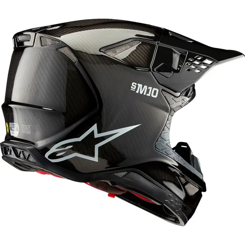Prilba supertech S-M10 solid 8300123-1188-L (lesklý karbon, veľkosť L) /ALPINESTARS/ - obr. 3