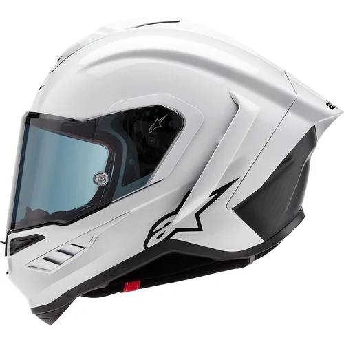 Prilba supertech R10 solid 8200124-2170-M (biela/matný karbon, veľkosť M) /ALPINESTARS/ - obr. 1