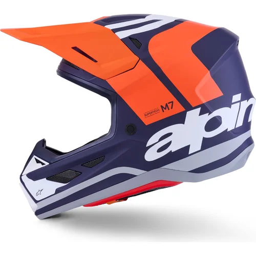 Prilba supertech S-M7 core (oranžová/modrá/biela/matná, veľkosť XS) /ALPINESTARS/ - obr. 1