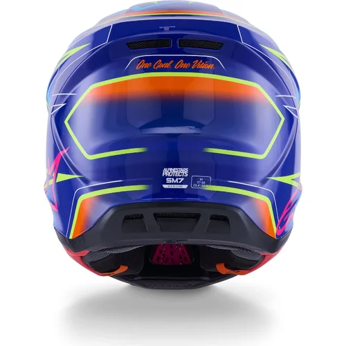 Prilba supertech S-M7 cast (modrá/ružová/žltá fluo, veľkosť S) /ALPINESTARS/ - obr. 2