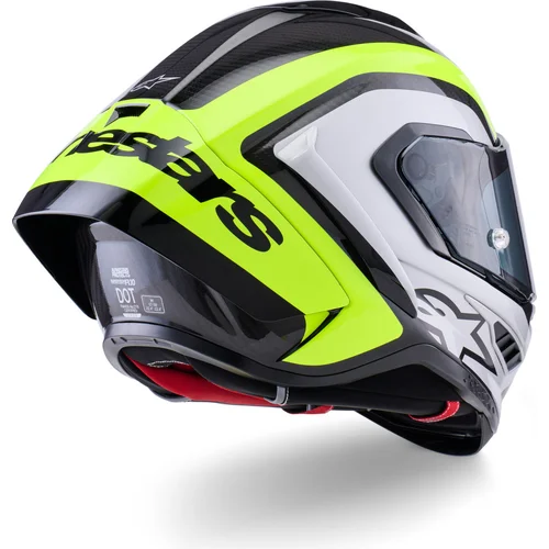 Prilba supertech R10 arius (karbon/žltá fluo/biela, veľkosť M) /ALPINESTARS/ - obr. 3