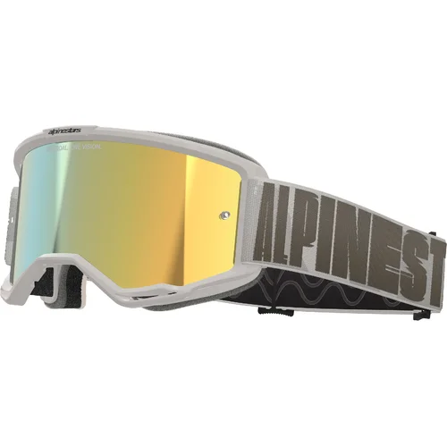 Okuliare VISION 5 HOLLOW ALPINESTARS 5102225-7311-OS (piesková, zrkadlové zlaté plexi)