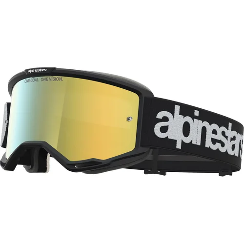 Okuliare VISION 5 HONE ALPINESTARS 5101827-1762-TU (čierna/biela, zrkadlové zlaté plexisklo) 2027