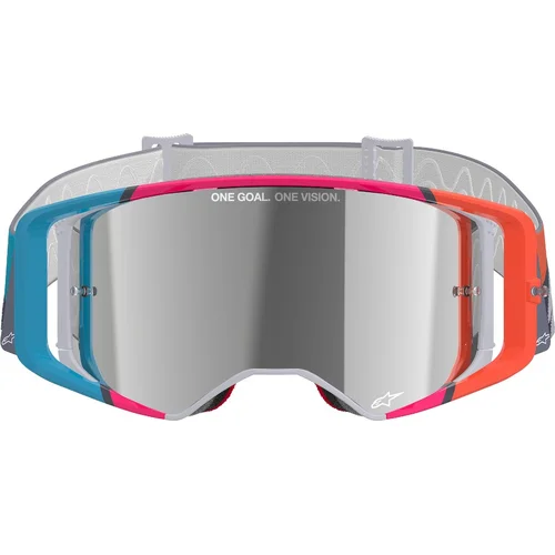 Okuliare SUPERTECH STREAM (sivá/multicolor, zrkadlové strieborné plexisklo) /ALPINESTARS/ - obr. 1