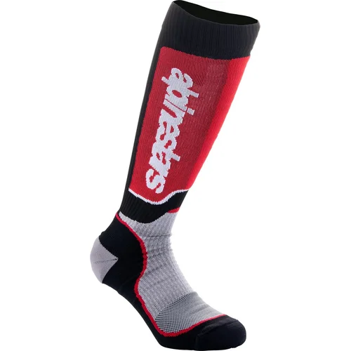 Ponožky MX PLUS ALPINESTARS 4742324-1215-M/L detské, (čierna/červená/sivá) 2027