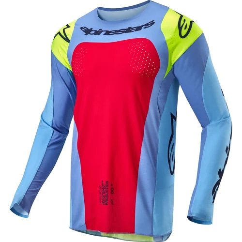 Svetlomodrá/žltá fluo/červená ALPINESTARS 3767024-7064-L dres TECHSTAR OCURI, veľkosť L)