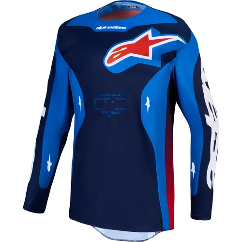 Dres RACER HUNT, (modrá/tmavomodrá/červená, veľkosť S) /ALPINESTARS/