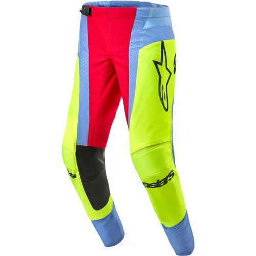 Nohavice TECHSTAR OCURI ALPINESTARS 3727024-7064-38 (svetlomodrá/žltá fluo/červená, veľkosť 38)