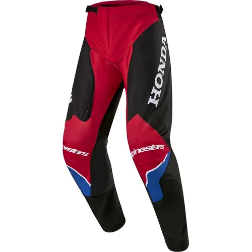 Nohavice RACER ICONIC HONDA kolekcia ALPINESTARS 3728023-3016-34 (červená/čierna/modrá/biela, veľkosť 34)