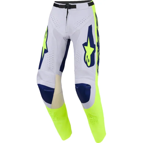 Nohavice RACER AIR RIWAY ALPINESTARS 3720226-9570-30 (svetlosivá/žltá fluo/modrá, veľkosť 30)