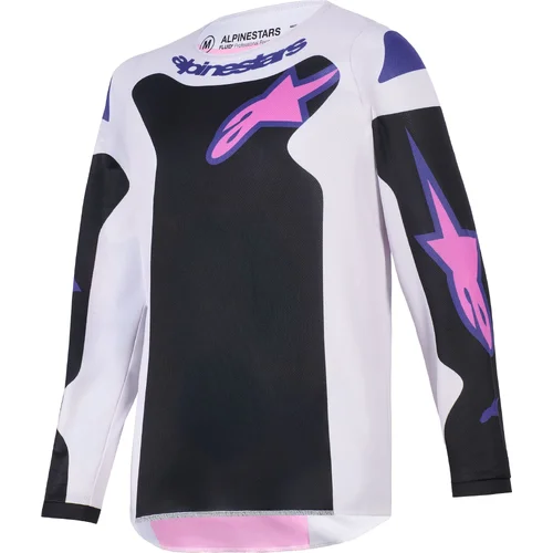 Čierna/svetlosivá/fialová ALPINESTARS 3770926-1568-M dres FLUID GRID YOUTH, detské, veľkosť M)