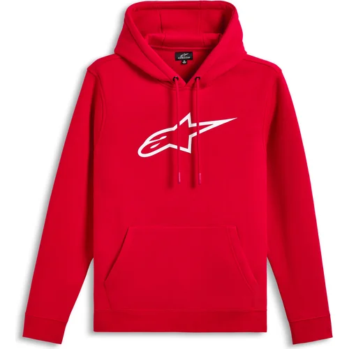 Mikina AGELESS HOODIE 3 ALPINESTARS 1244-52000-3020-XXL (červená/biela, veľkosť 2XL)