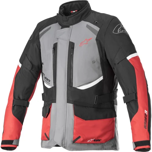 Bunda andes V3 drystar ALPINESTARS 3207521-9018-3XL (sivá/čierna/červená, veľkosť 3XL)