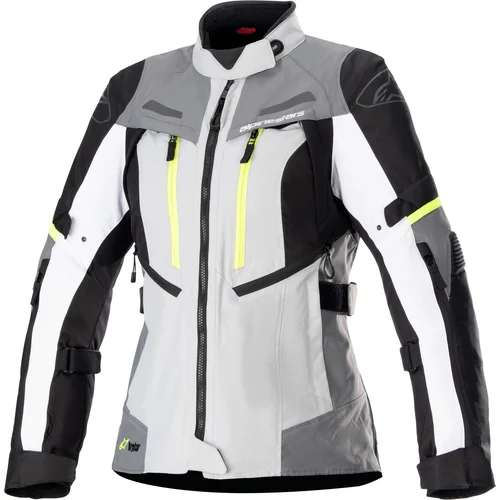 Bunda stella bogota PRO drystar ALPINESTARS 3217023-9037-M dámska, (sivá/tmavosivá/čierna/žltá fluo, veľkosť M)