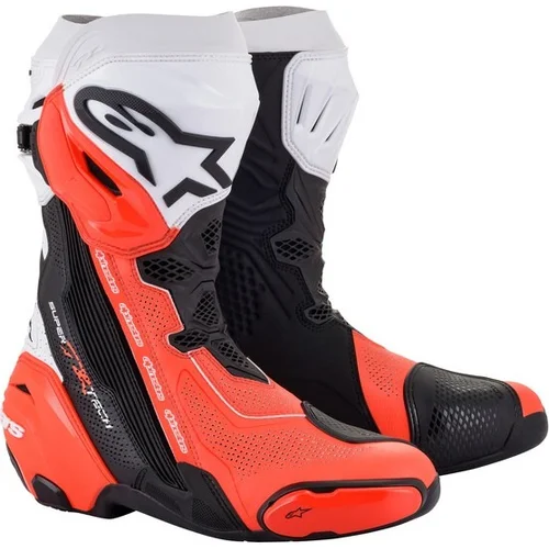 Topánky SUPERTECH R VENTED ALPINESTARS 2220121-124-38 (čierna/biela/červená fluo, veľkosť 38)