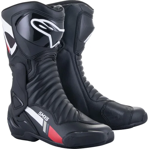 Topánky S-MX 6 ALPINESTARS 2223017-153-42 (čierna/biela/sivá/červená, veľkosť 42)