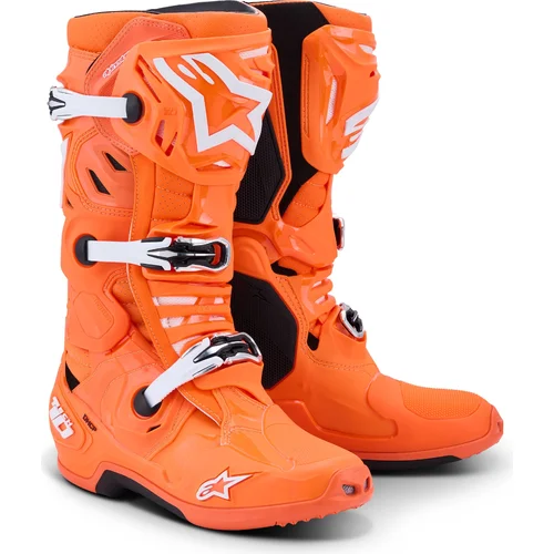 Topánky TECH 10 SUPERVENTED ALPINESTARS 2010520-4512-11 (oranžová fluo/čierna/biela, veľkosť 45,5)