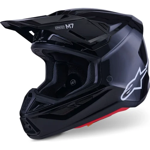 Prilba supertech S-M7 solid ALPINESTARS 8301326-1180-S (čierna, veľkosť S)