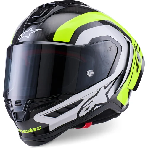 Prilba supertech R10 arius ALPINESTARS 8203926-1699-XXL (karbon/žltá fluo/biela, veľkosť 2XL)