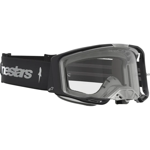 Okuliare VISION 8 AMBER (čierna/strieborná, číre plexi) 2027 /ALPINESTARS/ - obr. 3