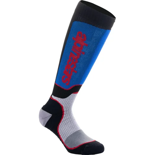 Ponožky MX PLUS ALPINESTARS 4702324-1226-S (čierna/červená/modrá/sivá, veľkosť S)