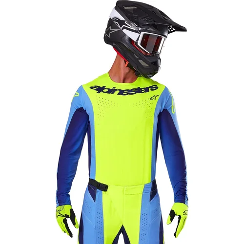 Dres TECHSTAR MELT, (žltá fluo/modrá, veľkosť XL) /ALPINESTARS/ - obr. 8