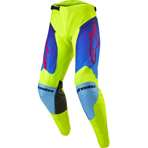 Nohavice RACER HOEN ALPINESTARS 3721324-525-30 (žltá fluo/modrá/červená, veľkosť 30)