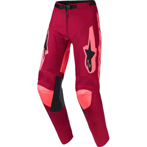 Nohavice RACER RIWAY ALPINESTARS 3720326-3143-34 (tmavočervená/korálová, veľkosť 34)