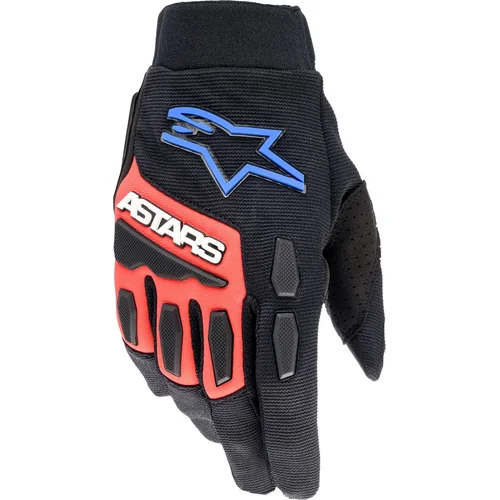 Rukavice FULL BORE XT ALPINESTARS 3563623-1317-S (čierna/červená/modrá/biela, veľkosť S)