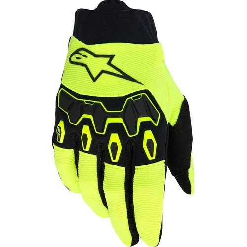 Rukavice FULL BORE V2 YOUTH/KIDS ALPINESTARS 3540226-551-XXS detské, (žltá fluo/čierna, veľkosť 2XS)