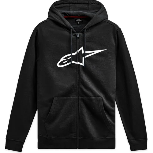Mikina ageless ZIP hoodie 3 ALPINESTARS 1244-51490-1020-M (čierna/biela, veľkosť M)