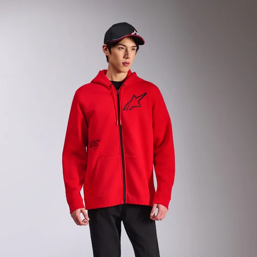 Mikina transverse hoodie (červená, veľkosť L) /ALPINESTARS/ - obr. 3