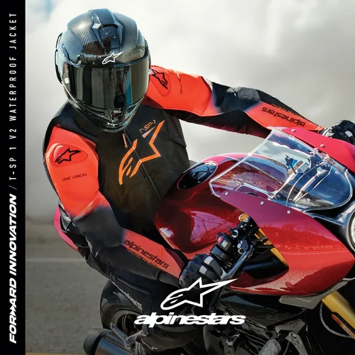 Bunda t-sp 1 2 waterproof (čierna/červená fluo, veľkosť S) /ALPINESTARS/ - obr. 2