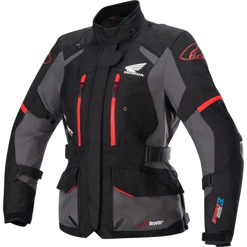 Bunda STELLA ANDES DRYSTAR HONDA kolekcia ALPINESTARS 3217423-1205-XL TECH-AIR 5 kompatibilná, (čierna/sivá/červená, veľkosť XL)