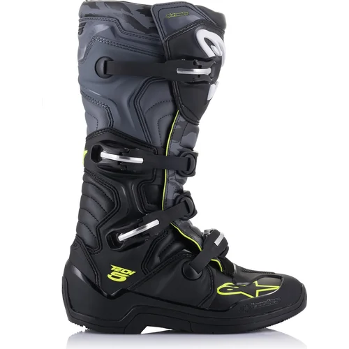 Topánky TECH 5 (čierna/sivá/žltá fluo, veľkosť 47) /ALPINESTARS/ - obr. 1