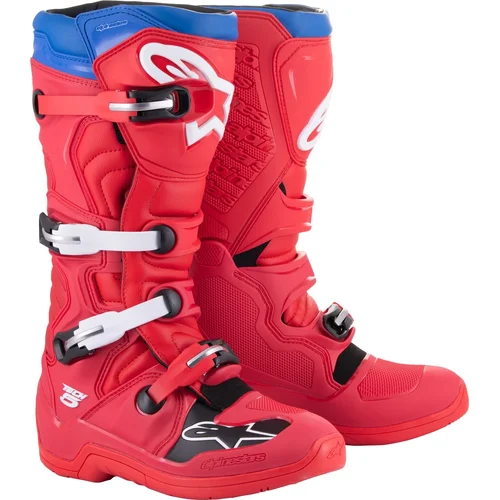 Topánky TECH 5 ALPINESTARS 2015015-323-12 (červená/modrá/biela/čierna, veľkosť 47)