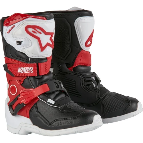Topánky TECH 3S KIDS ALPINESTARS 2014524-2030-12 detské, (biela/čierna/červená, veľkosť 30,5)