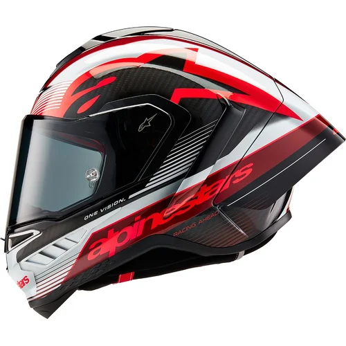 Prilba SUPERTECH R10 TEAM (karbon/červená/biela, veľkosť L) /ALPINESTARS/ - obr. 1