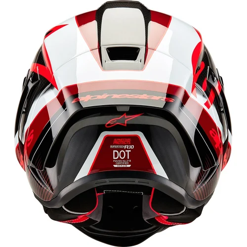 Prilba SUPERTECH R10 TEAM (karbon/červená/biela, veľkosť L) /ALPINESTARS/ - obr. 2