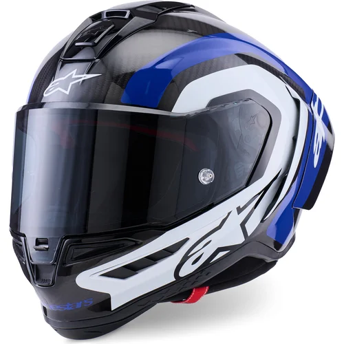 Prilba supertech R10 arius ALPINESTARS 8203926-1647-S (karbon/modrá/biela, veľkosť S)
