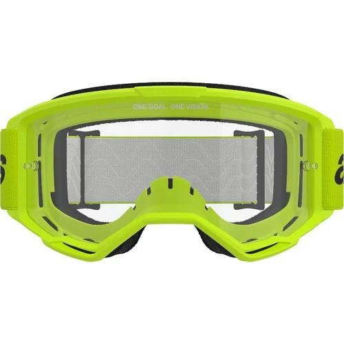 Okuliare VISION 3 WORDMARK (žltá fluo, číre plexi) 2027 /ALPINESTARS/ - obr. 1