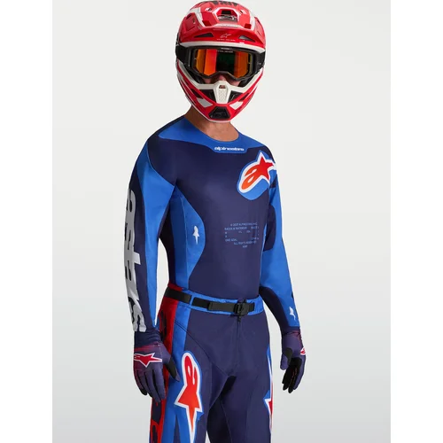 Dres RACER HUNT, (modrá/tmavomodrá/červená, veľkosť L) /ALPINESTARS/ - obr. 6